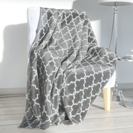 Spod Igły i Nitki Maroko blanket warm soft cozy throw, Grey