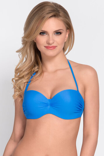 Vivisence 3211 underwired bikini top halterneck (matching bottoms available), Blue