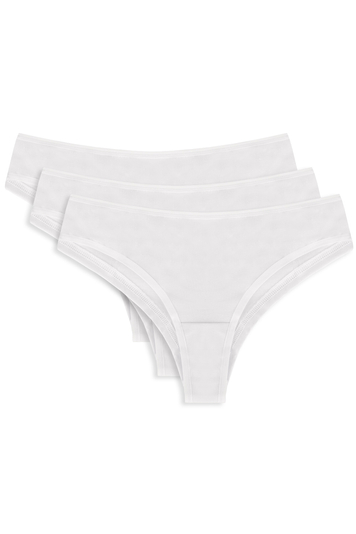 Vivisence Brazilian briefs in 3-pack  4018 3-pack, White