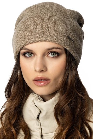 Vivisence Classic Women's Winter Hat Made From Warm And Soft Woolen Yarn With Perfect Fit Design Soft Insulated Lining Ideal For Cold Autumn And Winter Weather, Beige Melange