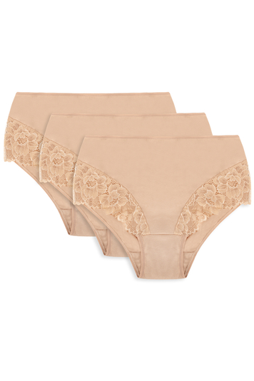 Vivisence Classic women's briefs in 3-pack 4008 , Beige