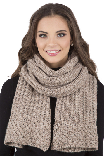 Vivisence Elegant Ladies Winter Scarf With Extra-Long Made From Warm And Soft Fabric Blend Perfect For Cold Winter And Autumn Days Ideal For Everyday Use, Beige