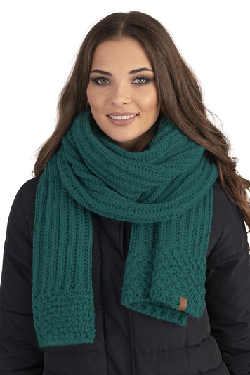 Vivisence Elegant Ladies Winter Scarf With Extra-Long Made From Warm And Soft Fabric Blend Perfect For Cold Winter And Autumn Days Ideal For Everyday Use, Dark Turquoise