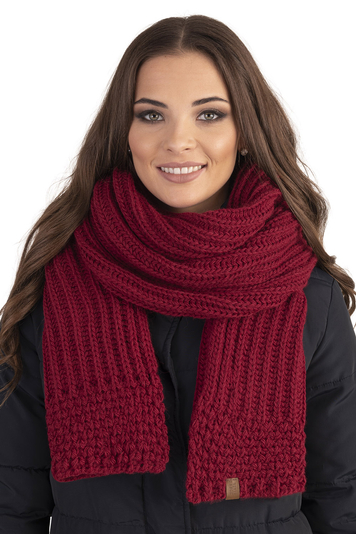 Vivisence Elegant Ladies Winter Scarf With Extra-Long Made From Warm And Soft Fabric Blend Perfect For Cold Winter And Autumn Days Ideal For Everyday Use, Maroon