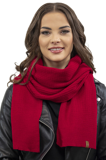 Vivisence Elegant Women's Winter Scarf Made Of Soft And Warm Fabric Perfect For Cold Days And Suitable For Both Casual Elegant And Stylish Outfits, Red