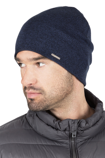 Vivisence M7001 Men's Warm Winter Hat Classic Style, Made in EU, Dark Blue