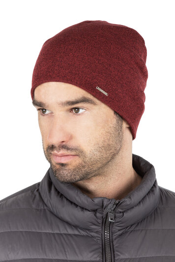 Vivisence M7001 Men's Warm Winter Hat Classic Style, Made in EU, Maroon
