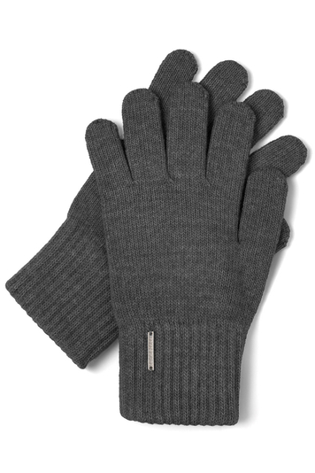 Vivisence Stylish And Warm Five-Finger Winter Gloves For Women With Wide Welt Finish Soft And Warm Wool Blend Material Ideal For Winter And Cold Autumn Days, Dark Grey