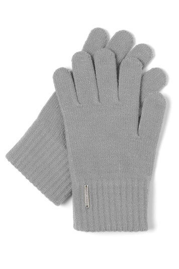 Vivisence Stylish Women’s Winter Gloves Warm And Soft With Five-Finger Design Wide Cuff Finis Soft Wool Blend Material Perfect For Cold Winter Days, Light Grey