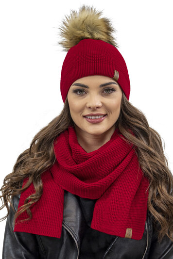 Vivisence Stylish Women’s Winter Scarf Made From Soft And Warm Acrylic Fabric With Elegant Design Perfect For Both Casual And Formal Outfits Perfect For Cold Winter And Autumn Days, Red