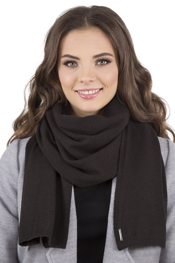 Vivisence Stylish Women's Winter Scarf Made From Warm And Soft Fabric Blend For Ladies Comfortable Design Perfect For Cold Winter And Autumn Days , Black