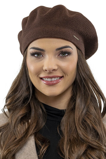 Vivisence Winter Women's Beret Stylish And Elegant Classic Design For Ladies Made From Soft And Warm Wool Perfect For Cold Weather And Everyday Use, Brown