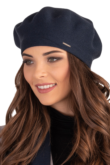 Vivisence Winter Women's Beret Stylish And Elegant Classic Design For Ladies Made From Soft And Warm Wool Perfect For Cold Weather And Everyday Use, Dark Blue