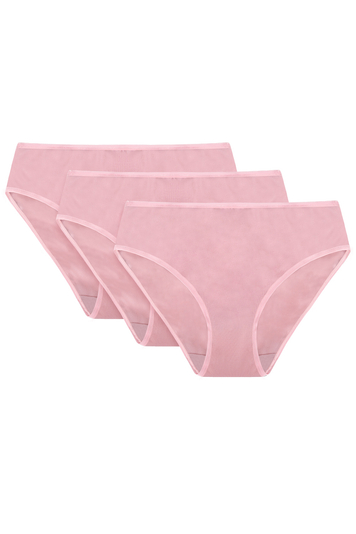 Vivisence smooth ladies briefs 4016 3-pack, Pink Elastic: Pink