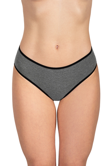 Vivisence smooth ladies briefs 4016, Black Band: Graphite