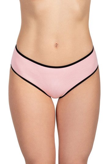 Vivisence smooth ladies briefs 4016, Black Band: Pink