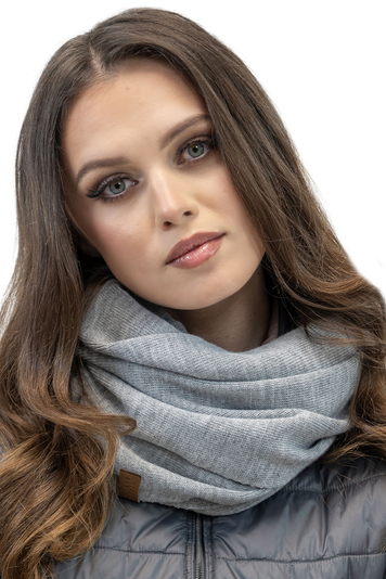 Vivisence women's chimney loop scarf 7106 , Light Grey