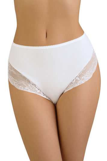 Vivisence women's smooth high waist lace briefs 4008, White