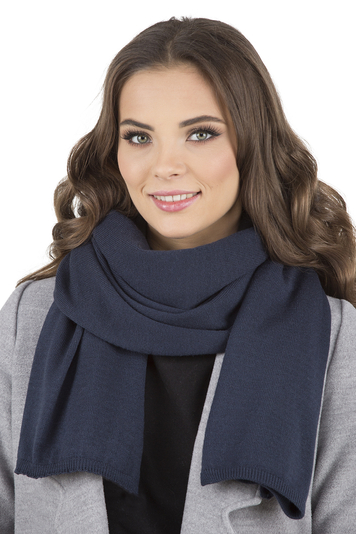 Vivisence women's stylish winter scarf 7102, Dark Blue