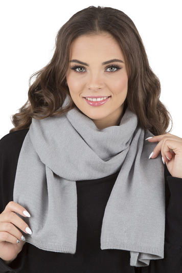 Vivisence women's stylish winter scarf 7102, Light Grey