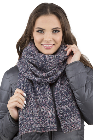 Vivisence women's warm winter scarf 7018S, Dark Blue