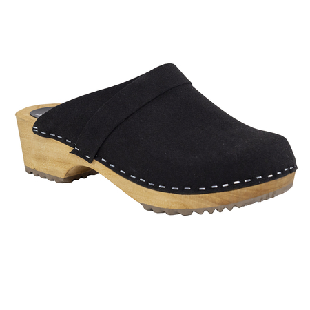 Vollsjö male stylish clogs 125-901S-M, Microfibre-Black