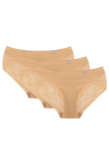 Wol-Bar 3 pack of women's briefs WB482, Beige