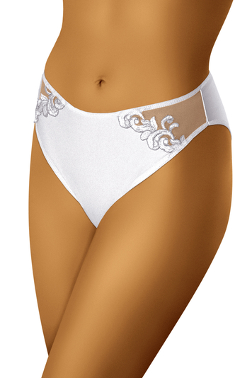 Wol-Bar Female briefs with embroideries WB460, White