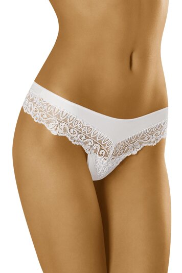 Wolbar Women's Sexy Shorts-Thongs Lace Low Waist  Panties Briefs WB409, White