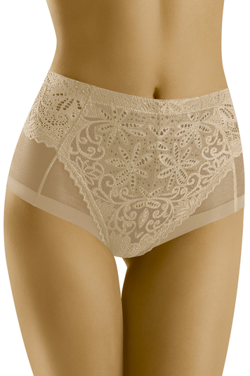 Wolbar sexy lace mesh ladies briefs WB437, Beige