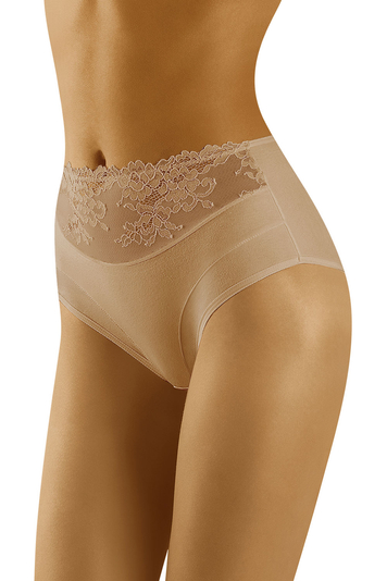 Wolbar women's cotton lace briefs WB415, Beige