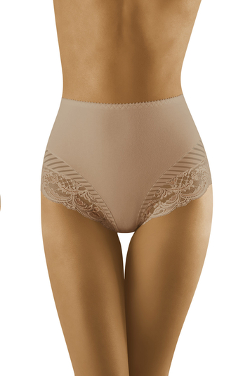 Wolbar women's high waisted lace briefs WB436, Beige