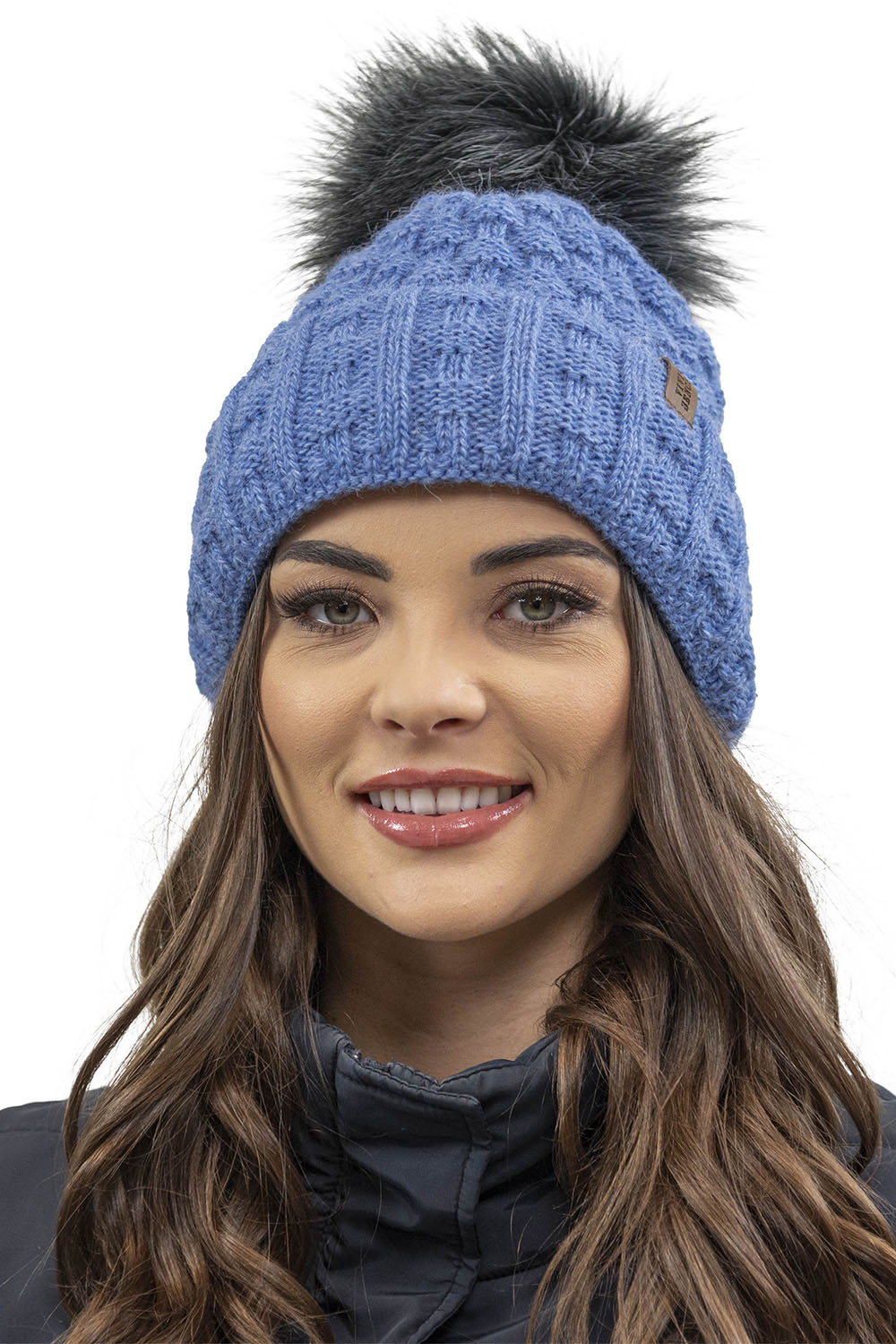 Vivisence Damen Winter Set Mütze Schal Fäustlinge Fleecefutter Gegen Kälte, jeans