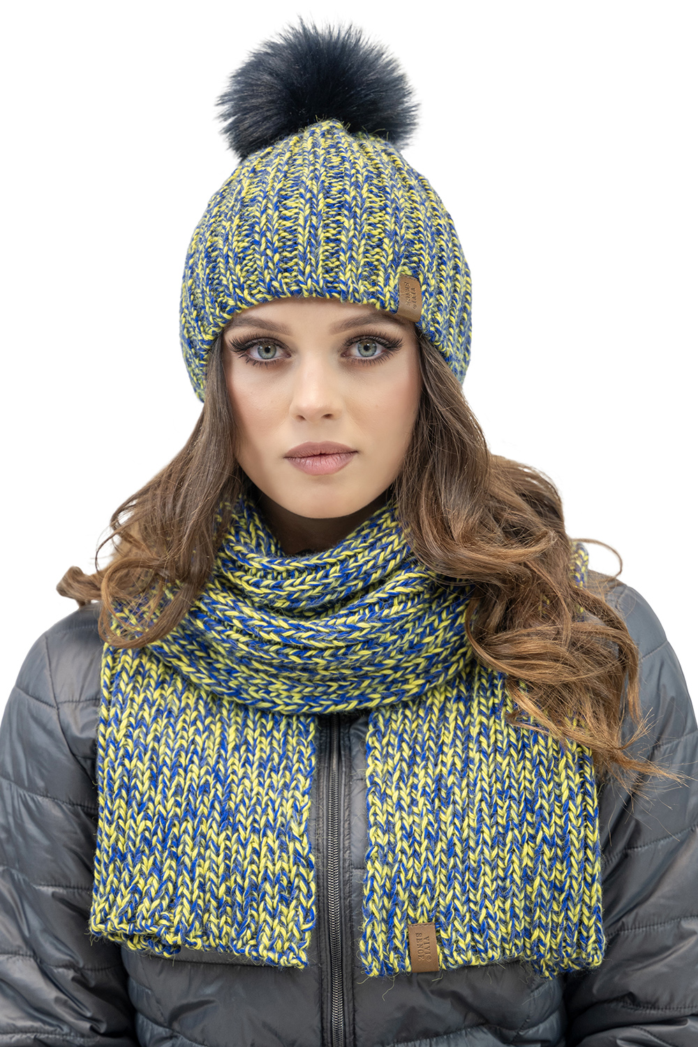 Vivisence Winter Bommelmütze für Damen Herbst Frauen Wintermütze mit Bommel Antistatischem Innenfutter Perfekte Passform für Kalte Wintertage Modell 7086, gelb
