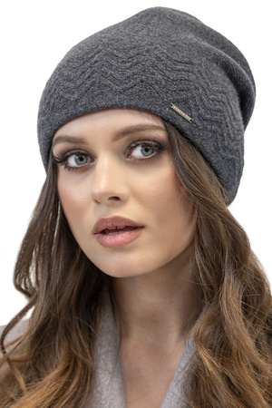 Vivisence Classic Winter Women's Hat With Perfect Fit Design Two Pleats For Comfort Warm And Soft Woolen Yarn Insulated Lining Delicate Ideal For Cold Winter And Autumn Days, graphite