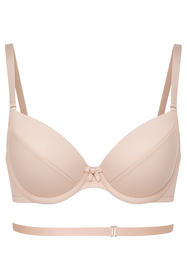 Vivisence Kate 1011 underwired push-up bra with inserts backless strapless smooth multiposition - made in EU, beige