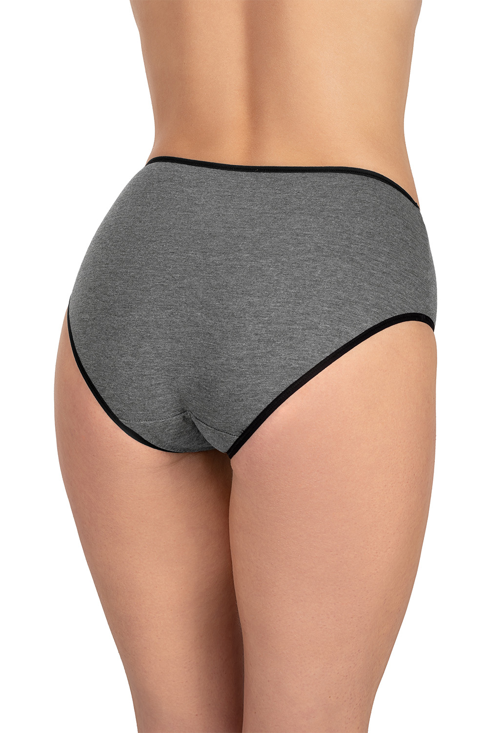 Vivisence Culotte Classique Slip pour Femme Lot de 5 Figi Silhouette Élégante 4016, bande noire: mix2 5-pack