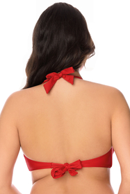 Vivisence 3220 classic ladies smooth maxi bikini top, red