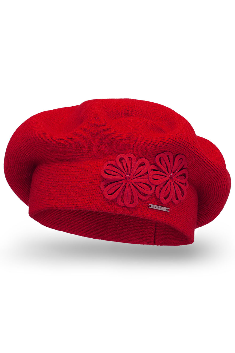 VIVISENCE Damen Baskenmütze Warm Dick Wintermütze Ideal für Kalte Tage 7007, rot