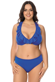Vivisence 3220 classic ladies smooth maxi bikini top, blue