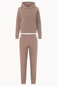 Vivisence Femme Ensemble Survêtement Coton Capuche Poches Confort Quotidien 9203, 