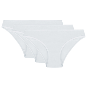 Vivisence Damen Slip Baumwolle Klebt am Körper Für Unsichtbaren Komfort 4003, weiß