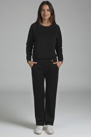 Vivisence Women's Sweatpants Wide Leg Lounge Relaxed Fit High Waist Knit Trousers With Elastic Waistband And Side Pockets Ideal For Casual Everyday Or Homewear Looks 9102, 