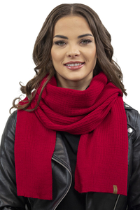 Vivisence Écharpe Femme Hiver Douce Et Chaude Pour Les Journées Froides 7042S, rouge