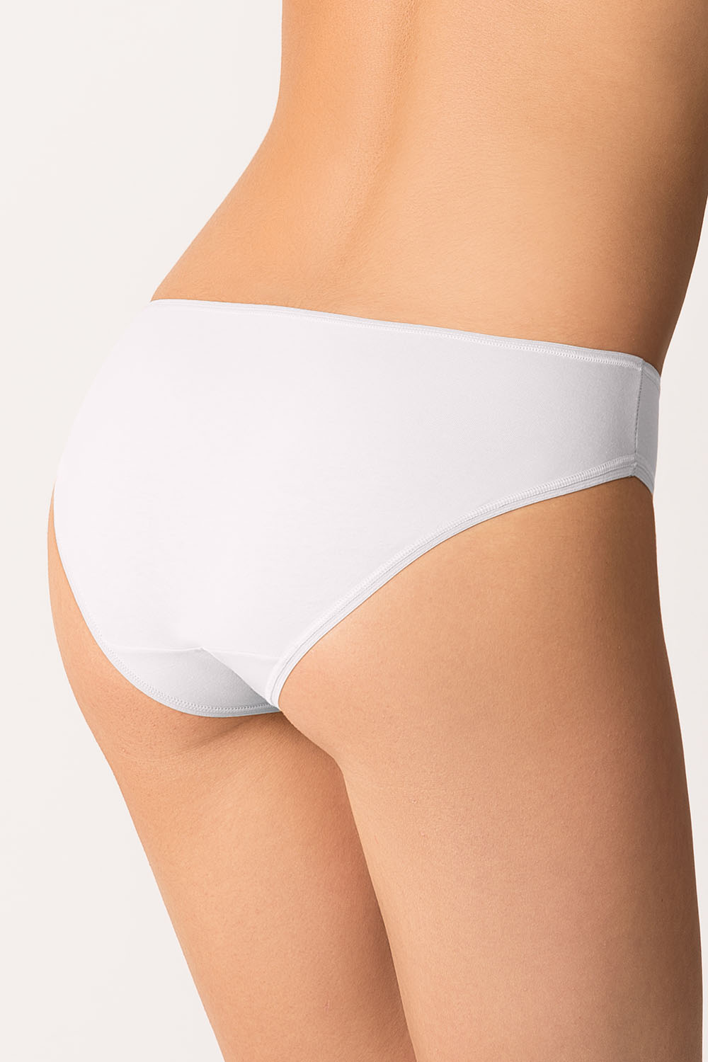 Vivisence Damen Slip Baumwolle Klebt am Körper Für Unsichtbaren Komfort 4003, weiß