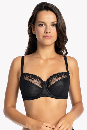 Gaia stylish ladies underwired non padded bra 1027 Eve , Black