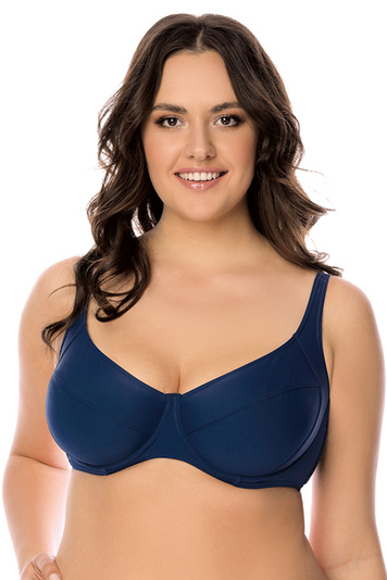 Vivisence underwired bikini top 3216, navy blue