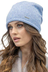 Vivisence Damen Mütze Winter Warmem Wollgarn Klassische Herbst Wintermütze 7087, hellblaue Melange