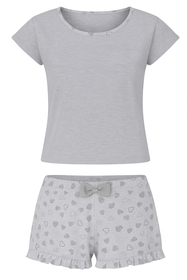 Vivisence Pyjama Femme Coton Ensemble Nuit Confortable, 