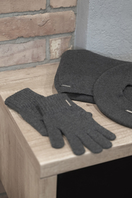 Vivisence Damen Handschuhe Winter Weichem und Warme Ideal für Kaltes Wetter 7202, schwarzgrau